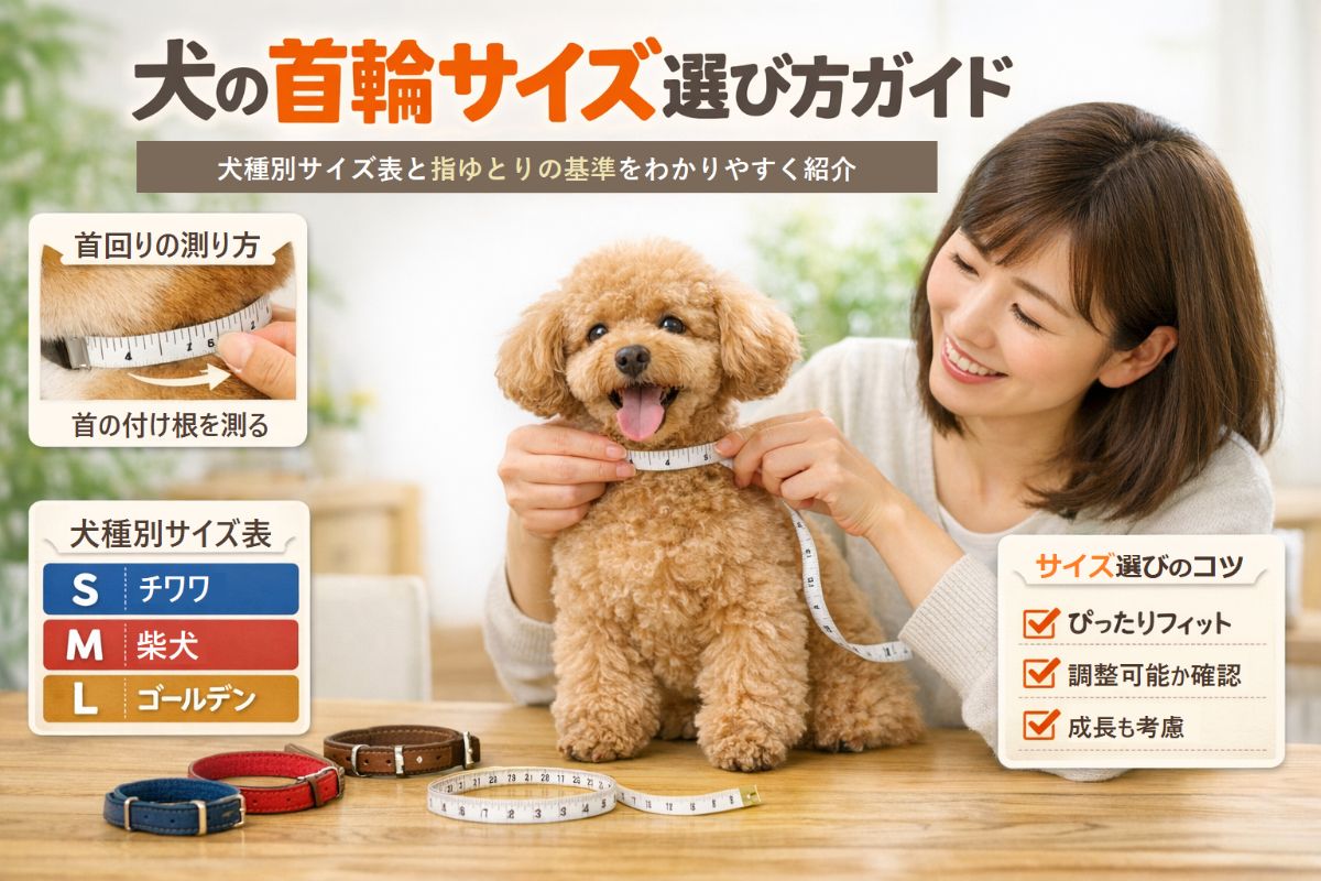 犬の首輪サイズの失敗しない選び方と測り方ガイド！犬種別サイズ表と指ゆとり基準も徹底解説